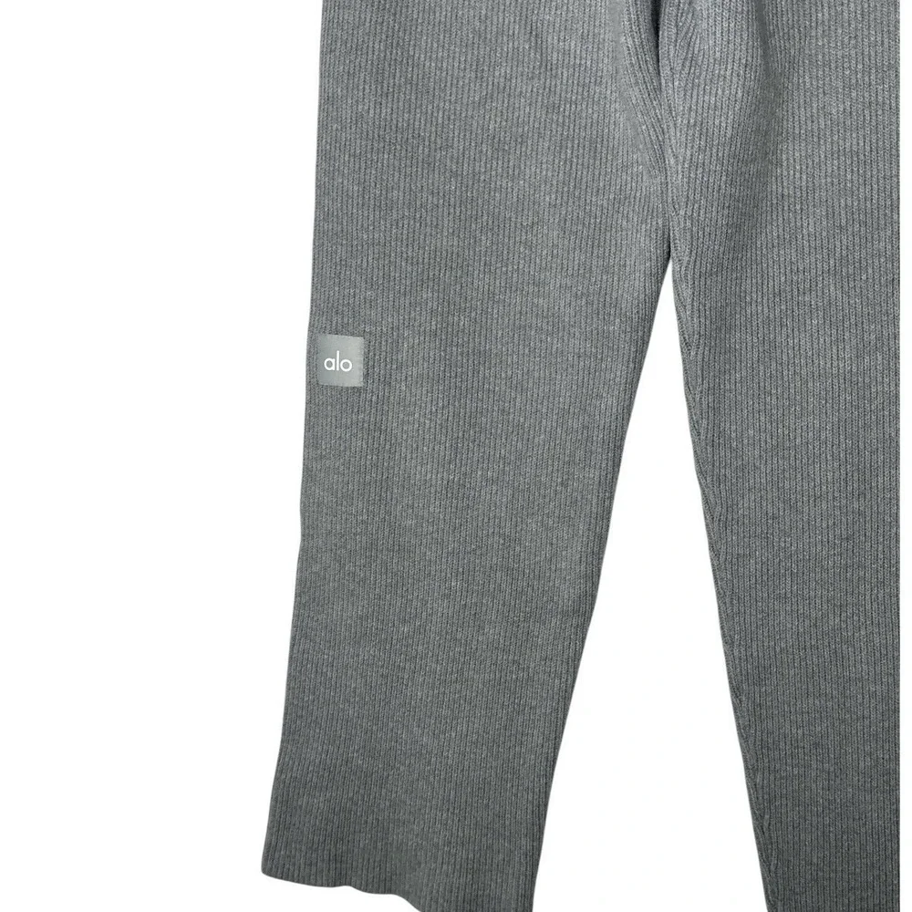 Alo Yoga Domain Rib Knit Sweatpant Mens Medium 30 X32 GREY Pockets Stretch